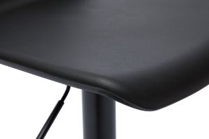 Tabourets de bar design réglables noirs 360° (lot de 2) KRONOS