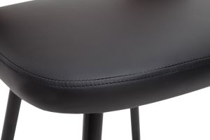 Tabourets de bar design noirs et noyer H66.5 (lot de 2) FALCOM
