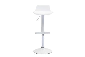 Tabourets de bar design réglables blancs 360° (lot de 2) KRONOS