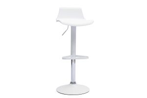 Tabourets de bar design réglables blancs 360° (lot de 2) KRONOS