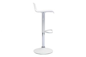 Tabourets de bar design réglables blancs 360° (lot de 2) KRONOS
