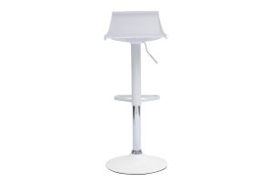 Tabourets de bar design réglables blancs 360° (lot de 2) KRONOS