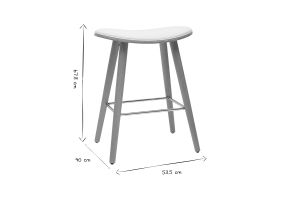 Tabourets de bar bois clair et blanc H65 cm (lot de 2) MEADOW