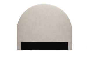 Tête de lit ronde en tissu beige L160 cm NAOMY