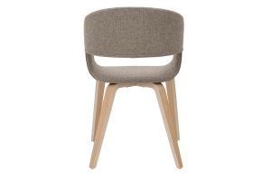 Chaises design en tissu taupe et bois clair (lot de 2) SLAM
