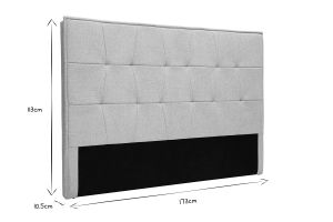 Tête de lit en tissu gris L170 cm SUKA