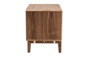Table de chevet bois foncé noyer SUVA