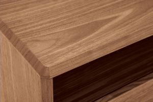 Table de chevet bois foncé noyer SUVA