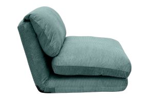 Chauffeuse 1 place convertible en tissu velours côtelé vert céladon SPENCER