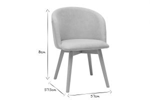 Chaises scandinaves en tissu effet velours beige et bois clair massif (lot de 2) VANITY
