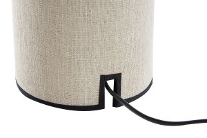 Lampe à poser design en lin et coton noir H36 cm SLOT