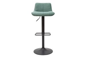 Tabourets de bar réglables en tissu effet velours texturé vert céladon et métal (lot de 2) BOOST