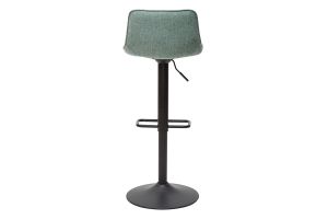 Tabourets de bar réglables en tissu effet velours texturé vert céladon et métal (lot de 2) BOOST