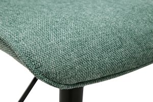 Tabourets de bar réglables en tissu effet velours texturé vert céladon et métal (lot de 2) BOOST