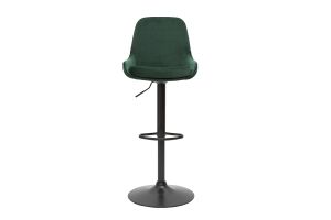 Tabourets de bar design réglables velours vert (lot de 2) HOLO