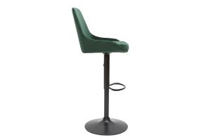 Tabourets de bar design réglables velours vert (lot de 2) HOLO