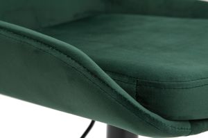 Tabourets de bar design réglables velours vert (lot de 2) HOLO