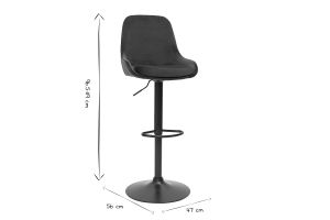 Tabourets de bar design réglables velours vert (lot de 2) HOLO