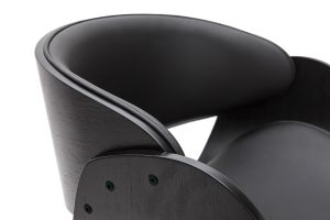 Sedia design nero BENT