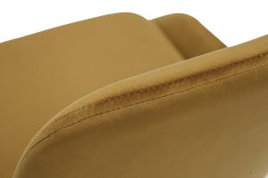 Chaises design en tissu velours bronze et métal noir (lot de 2) HOLO