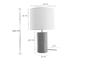 Lampe à poser en céramique émaillée jaune et abat-jour écru H53 cm BERRO