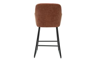 Tabourets de bar en tissu effet velours terre brûlée H65 cm (lot de 2) AMIKA