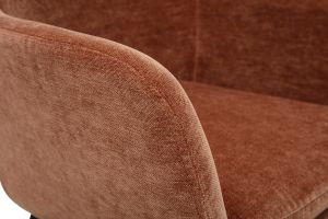 Tabourets de bar en tissu effet velours terre brûlée H65 cm (lot de 2) AMIKA