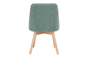 Chaises scandinaves en tissu effet velours texturé vert céladon et bois clair (lot de 2) HIGGINS