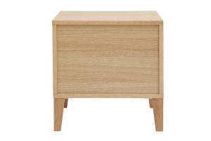 Table de chevet avec rangements 2 tiroirs scandinave bois clair chêne FREDDY