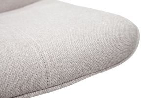 Tabourets de bar réglables pivotants 360° en tissu effet velours texturé beige et métal noir (lot de 2) BOOST