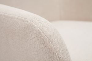 Sgabelli da bar regolabili tessuto effetto velluto beige e metallo (set di 2) AMIKA