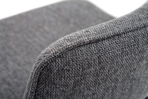 Tabourets de bar en tissu effet velours texturé gris et métal H65 (lot de 2) BOOST