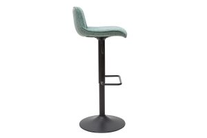 Tabourets de bar réglables en tissu effet velours texturé vert céladon et métal (lot de 2) BOOST