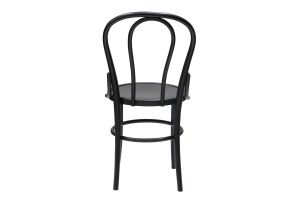 Chaises bistrot bois massif noir (lot de 2) PRUNE