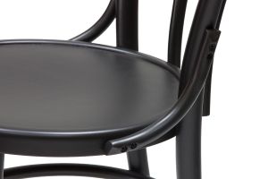 Chaises bistrot bois massif noir (lot de 2) PRUNE