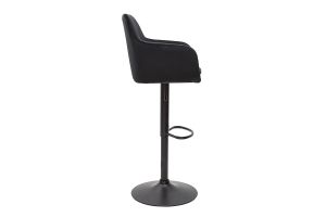 Tabourets de bar réglables en velours noir et métal (lot de 2) AMIKA