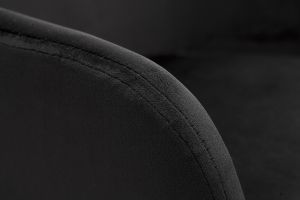 Tabourets de bar réglables en velours noir et métal (lot de 2) AMIKA