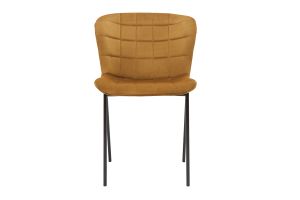 Chaises design en tissu velours bronze et métal noir (lot de 2) SAIGA