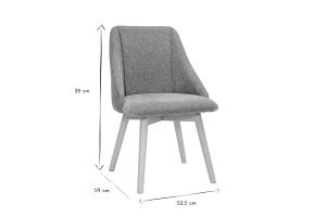 Chaises scandinaves en tissu effet velours texturé vert céladon et bois clair (lot de 2) HIGGINS