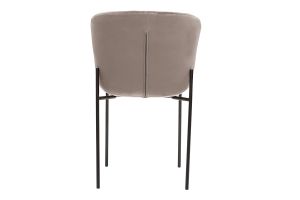 Chaises design en tissu velours taupe et métal noir (lot de 2) SAIGA