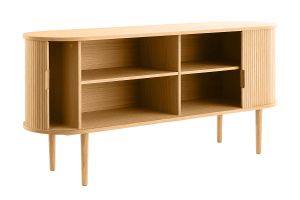 Buffet vintage en bois clair chêne 2 portes coulissantes L160 cm EPIC