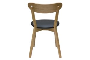 Chaises vintage en bois clair chêne et noir (lot de 2) DOVE