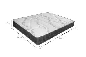 Matelas 140x200 avec accueil mousse à mémoire de forme 24 cm JIMY