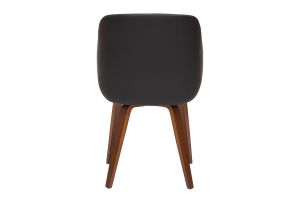 Chaise design noir et bois foncé LUCIEN