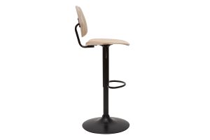 Tabouret de bar relevable bois clair et métal noir TOBIAS