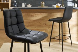 Sgabelli da bar design nero H65 cm (set di 2) MAXWELL