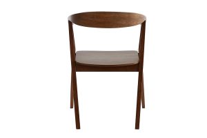 Chaises scandinaves en bois foncé (lot de 2) BAHIA