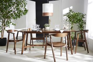 Chaises scandinaves en bois foncé (lot de 2) BAHIA