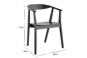 Chaises scandinaves en bois foncé (lot de 2) BAHIA