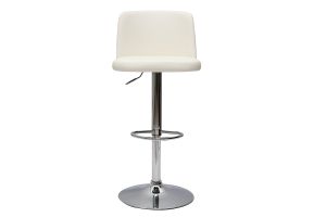 Tabourets de bar design réglables blancs (lot de 2) MONTI